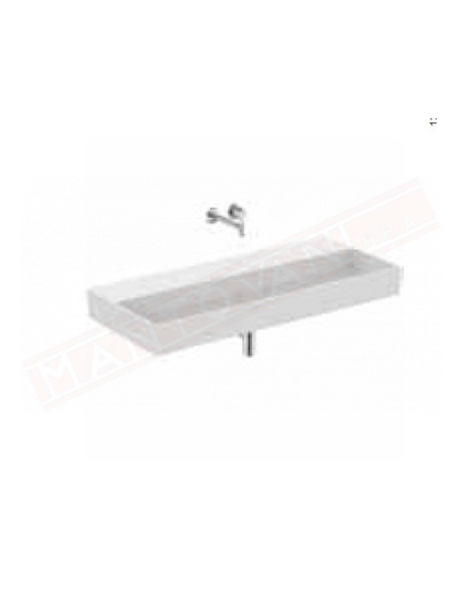 Ideal Standard Solos lavabo senza fori rubinetteria 121.5x51.5x12 da appoggio su piano o da parete