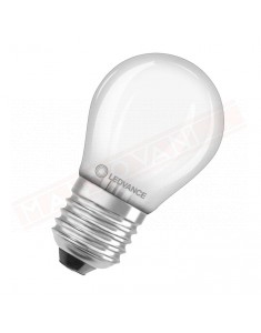Ledvance lampadina led 4w parathom retrofit classic p smerigliata non dim E27 827 classe en. E 4W 470 lumen 2700 K 45X77 mm