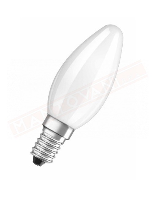 LEDVANCE LAMPADINA PARATHOM LED RETROFIT CLASSIC B SMERIGLIATA NO DIM E14 827 CLASSE ENERG A++ 2.5 W250 LUMEN 2700 K 35X97 fp