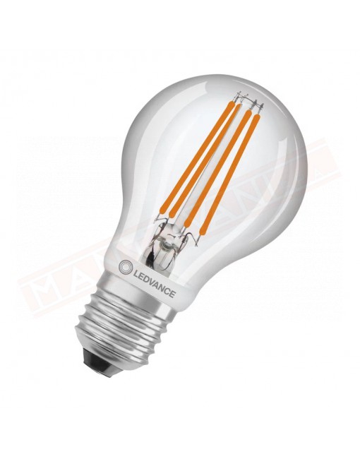 Ledvance lampadina led e27 7.3 w =60 w chiara osram 827 con sensore di movimento classe energetica E 806 lumen 2700 K h116X60