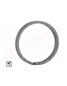 Cerchio in ferro martellato 16x4 diametro 90 mm . Anello in ferro battuto decorativo per cancelli e inferriate