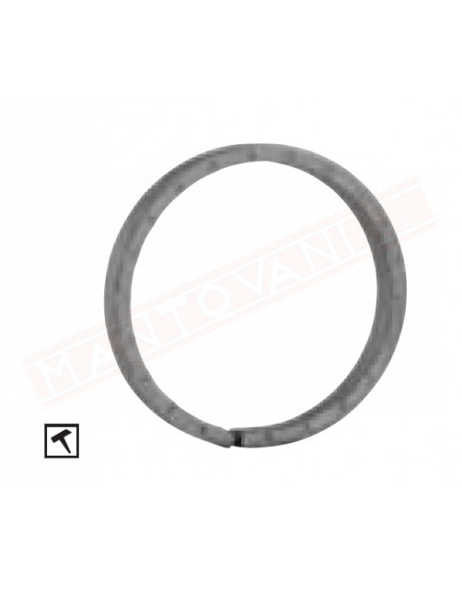 Cerchio in ferro martellato quadro 10 mm diametro 190 mm . Anello in ferro battuto decorativo per cancelli e inferriate
