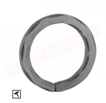 Cerchio in ferro quadro 16 martellato diametro 130 mm . Anello in ferro decorativo per cancelli e inferriate