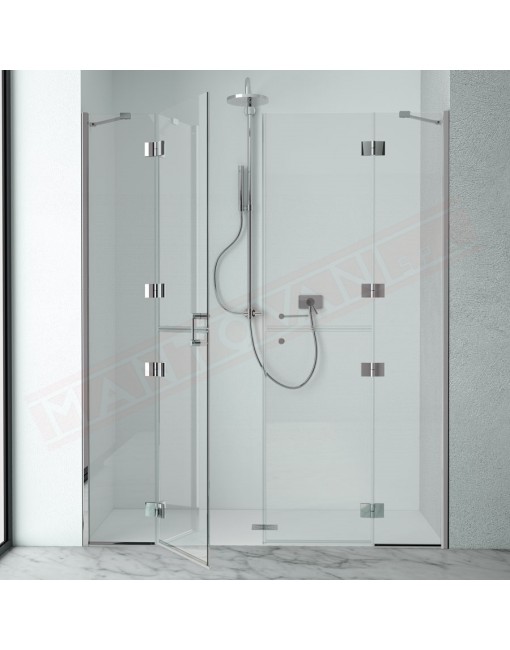 Doppio Gancio porta-accessori portasciugamani adattabile box doccia in  Vetro di spessore da 8-10 mm