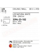 Fabas Bard lampada da soffitto\parete a led 22w 1980lm 4000k bianca cm 27X27