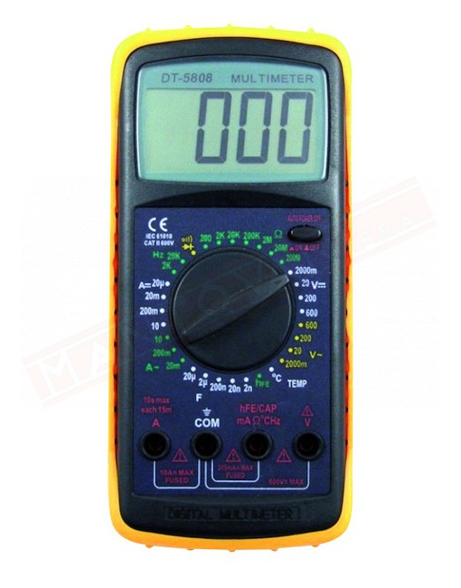 Life multimetro digitale con buzzer capacimetro misure temperatura