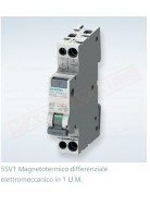 magnetotermico differenziale 6 A 1 modulo 4.5ka tipo AC 30 MA elettromeccanico