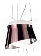 Vistosi Aria sospensione in vetro rame con interno bianco 1xe27 diametro cm 35 h. 26 + cm 120 max di cavo