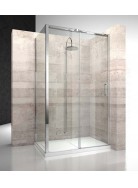 Vismaravetro box doccia Gliss ad angolo scorrevole lato fisso e lato apribile verso muro tra 98 e 161 estensibilità 30 mm