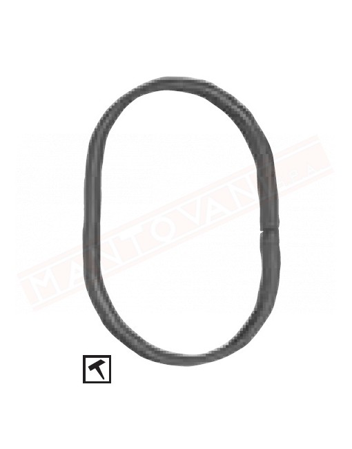 Cerchio in ferro 12x6 ovale diametro 110x190 h mm martellato . Anello in ferro decorativo per cancelli e inferriate
