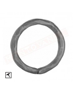 Cerchio in ferro 14 diametro 130 mm martellato . Anello in ferro decorativo per cancelli e inferriate
