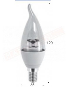 LAMPADINA LED FIAMMA CHIARA 4W=25W 250 LUMEN 220V E 14 CLASSE ENERGETICA A+