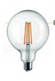 Lampadina led trasparente globo E 27 7W=60W 806 Lumen luce calda 2700k classe energetica e non dimmerabile