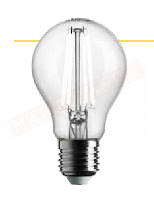 Lampadina led filamento bianco 108x60mm goccia trasparente 10.5w = 100 w 1521 lumen 3000k classe energetica D non dimmerabile