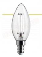Lampadina oliva led filamento bianco 97x35mm trasparente E14 6.5w = 60 w 806 lumen 3000k classe energetica F non dimmerabile