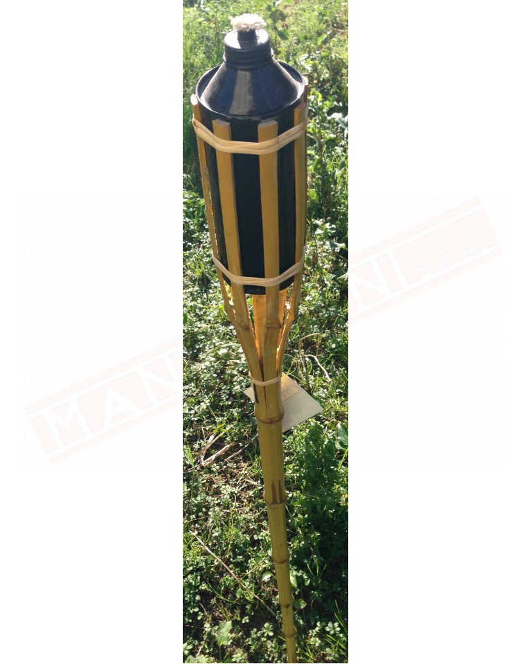 FOCHISTA   Torcia ad olio lampante in Bambù Altezza 30 cm. 