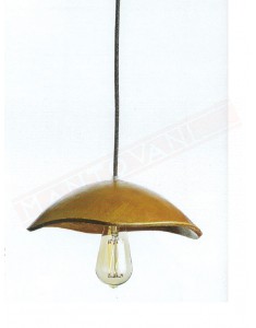 Amarcord AM 101 lampadario a sospensione campana oro rockypaper diametro 30 cm portalampada e27