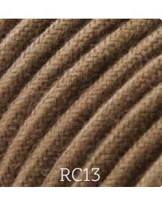 Cavo elettrico tessile tondo cotone 2x0,75 colore marrone adatto per pendel. Cavi elettrici colorati Amarcords