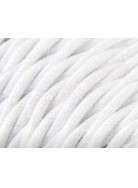 Cavo elettrico tessile trecciato cotone 2x0,75 bianco adatto per pendel. Cavi elettrici trecciati colorati Amarcords