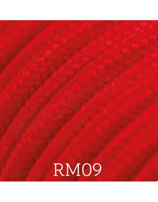 Cavo elettrico tessile tondo effetto seta 2x0,75 rosso adatto per pendel. Cavi elettrici colorati Amarcords