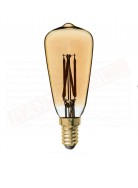 Amarcords lampadina a led dimmerabile 3,5w tipo MINI st 64 edison luce calda vetro ambrato 2000k E 14