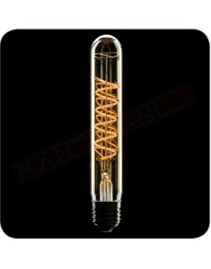 Amarcords lampadina led tubolare e27 ambrata 4w 250 lumen 2000 k tono caldo victorian led spiral classe energetica A++ 28x220m