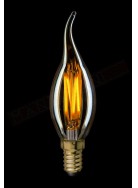 Amarcords lampadina a led dimmerabile 3,5w tipo colpo di vento luce calda vetro ambrato 2000k E 14