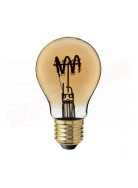 Amarcords lampadina a led dimmerabile 4w tipo G 95 globo luce calda vetro ambrato 2000k E 27