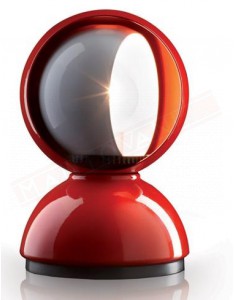 ARTEMIDE ECLISSE LAMPADA DA TAVOLO IN METALLO ROSSO 1XE14 CLASSE ENERGETICA =LAMPADINA UTILIZZATA