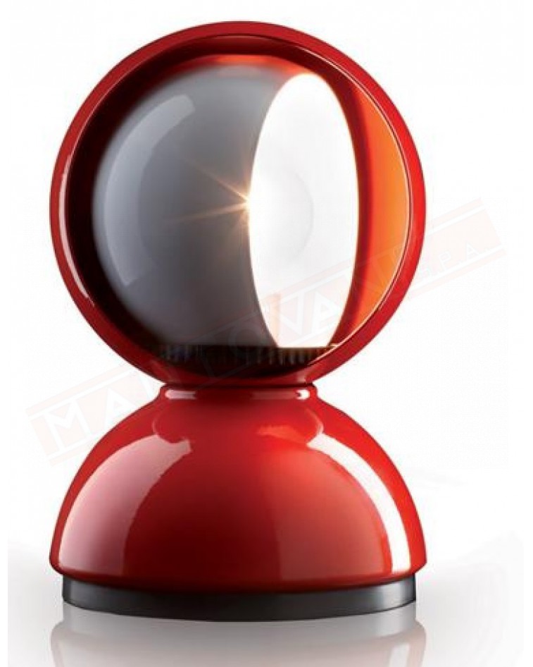 ARTEMIDE ECLISSE LAMPADA DA TAVOLO IN METALLO ROSSO 1XE14 CLASSE ENERGETICA =LAMPADINA UTILIZZATA