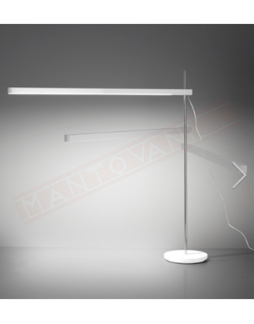 Artemide Talak Professional lampada da tavolo corpo bianco asta cromo base bianca a led 13w 100lm dimmer