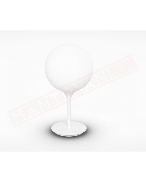 Artemide Castore 14 lampada da tavolo attacco e 14 con stelo bianco e diffusore in vetro soffiato senza lampadina