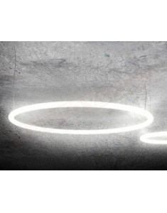 Artemide Alphabet of light Circular 155 lampada a sospensione a led 91w 3000k 10739lm dim Ce A++ A 155cm x 5cm sosp da 50 a150cm