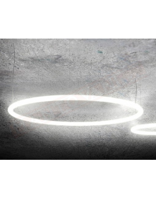 Artemide Alphabet of light Circular 155 lampada sospensione a led 91w 3000k 10739lm dim Ce A++ A 155cm x 5cm sosp da 50 a150 cm