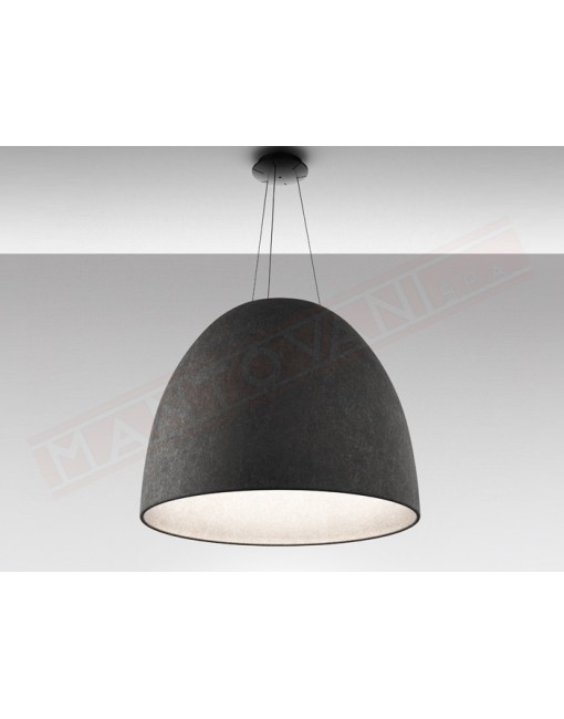 Artemide Nur Acoustic lampada a sospensione in alluminio grigio diametro 91.7 cm . Led da 95w 3000k 5367lm dimmerabile