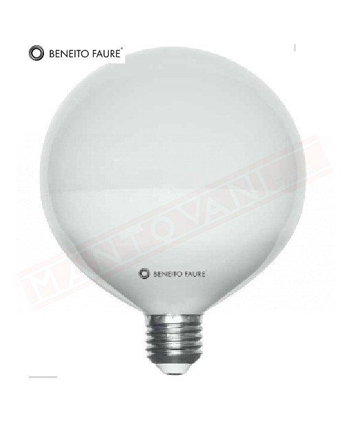 BENEITO FAURE LAMPADINA LED GLOBO E27 16W LUCE CALDA 3000 K 1700 LUMEN CLASSE ENERGETICA A+ 120X160 MM