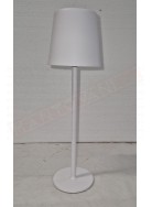 Elettra lampada led da tavolo a batteria ricaricabile bianca per interno e esterno. Luce calda e fredda regolabile al tocco