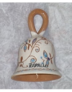 Campanella piccola con foglie azzurre su rampicante con scritta Rapallo