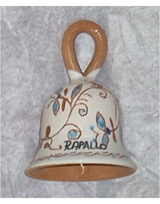 Campanella piccola con foglie azzurre su rampicante con scritta Rapallo