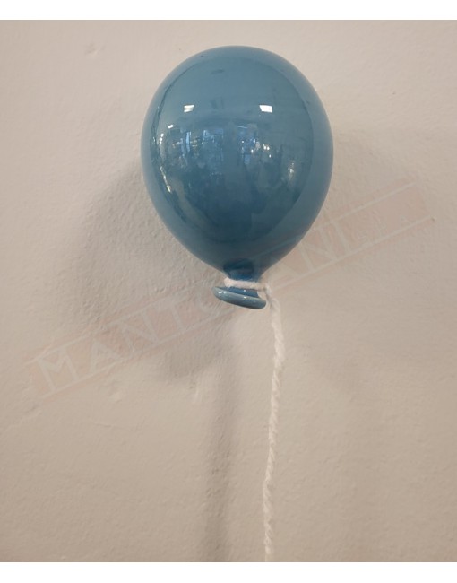 Palloncino h 10 cm azzurro con cordicina addobbo per casa ideale metterlo in parete due tre pezzi ad altezze diverse