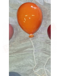 Palloncino h 15 cm arancio con cordicina addobbo per casa ideale metterlo in parete due tre pezzi ad altezze diverse