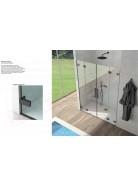 CSA box doccia Alice 2 FB porta doccia per nicchia con 2 vetri fissi e 2 ante a battente 6mm misure da 127 a 170