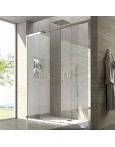 CSA box doccia Altea N2 FS porta doccia per nicchia con due vetri fissi e due ante scorrevoli 6mm misure da 125 a 171