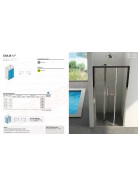 CSA box doccia Giulia N P porta pieghevole doccia per nicchia con vetro 4 mm misure da 68 a 102 h 185