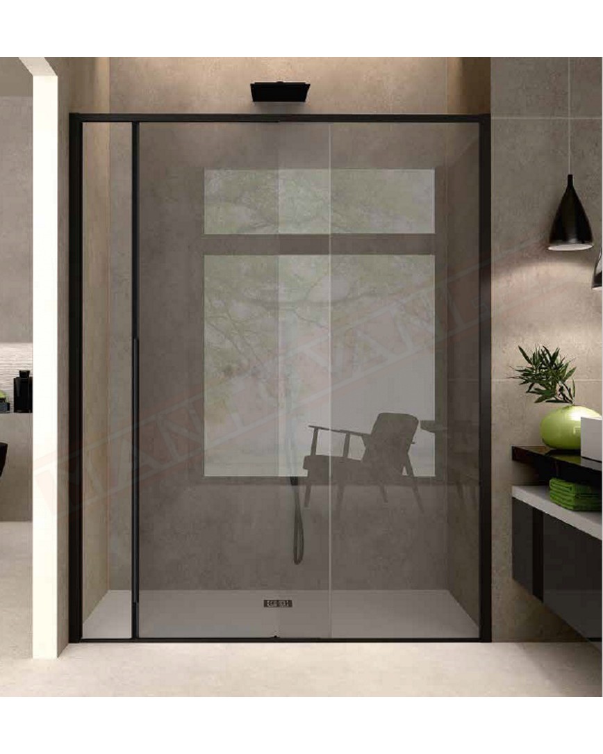 CSA box doccia Kalea N FS porta doccia per nicchia con un vetro fisso e un anta a scorrevole 6mm misure da 96 a 171