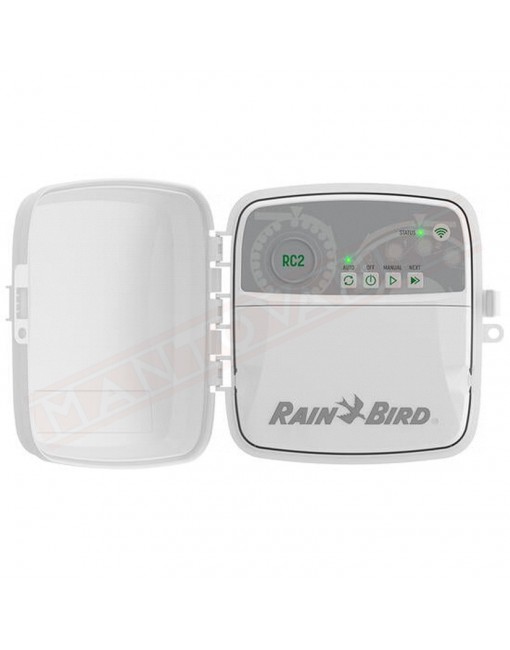 Rain bird RC2-O-8 programmatore 8 stazioni con selettore e trasformatore interno WI FI integrato