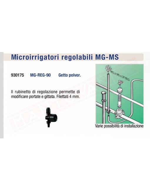 MS-REG-90 MICRO SPRAY REGOLABILE 90 attenzione se si acquista la confezione da 50 viene applicato sconto extra