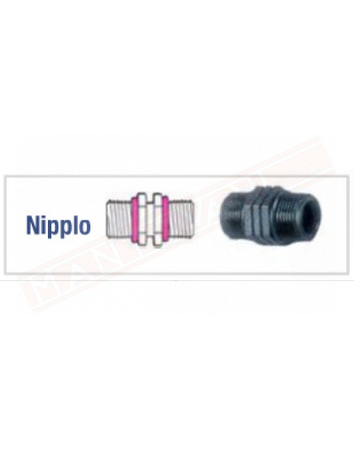 NIPPLES PLASTICA N-050-G NIPPLO 1\2" CON GUARNIZIONE IN PLASTICA