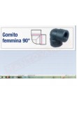 DEL TAGLIA GOMITO FEMMINA GF-050-G 90G.1\2''CON GUARNIZIONE IN PLASTICA