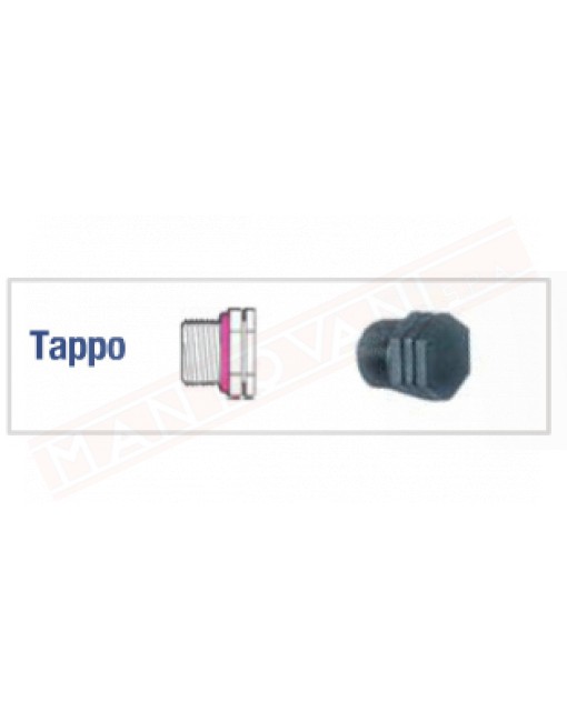 DEL TAGLIA TP-075-G TAPPO 3\4" MASCHIO CON GUARNIZIONE IN PLASTICA